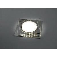 Встраиваемый светильник для натяжных потолков с белой LED подсветкой Feron CD5024 GX53, прозрачный, 40523