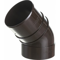 Колено Docke STANDARD 80 мм х 45 градусов, темно-коричневый PVTL-1023