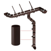 Водосточная труба DOCKE PREMIUM шоколад PVST-1050