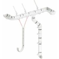 Кронштейн желоба Docke STANDARD металлический, 120 мм х 240 мм., белый ZVTS-1107