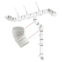 Колено Docke STANDARD 80 мм х 45 градусов, белый PVTL-1107