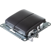 2-клавишный механизм выключателя Systeme Electric скрытой проводки Glossa 10А IP20 5 10AX графит GSL001351