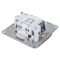 2-клавишный механизм выключателя Systeme Electric скрытой проводки Glossa 10А IP20 5а 10AX титан GSL000453