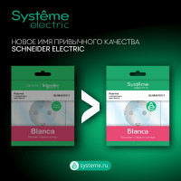 4-ая наружная розетка Systeme Electric Blanca Бежевый, с заземлением, со шторками, изолированная пластина SE BLNRA011417