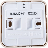 1-клавишный выключатель Systeme Electric открытой проводки Blanca 10А IP20 1 250В бежевый BLNVA101017
