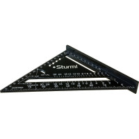 Угольник Sturm 2020-07-170 170мм, алюминиевый сплав, чёрная оксидация, белая шкала