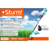 Электротриммер Sturm 1800 Вт, метал. вал, D-образная рукоятка, нож/леска GT1800D