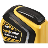 Рулетка 5x22 Hanskonner  автостоп, противоударный обрезинный корпус, супермощный магнит  HK2010-02-5-22