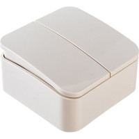 2-клавишный выключатель Systeme Electric открытой проводки Blanca 10А IP20 5 250В бежевый BLNVA105017