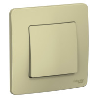 1-клавишный выключатель Systeme Electric скрытой проводки Blanca 10А IP20 1 250В бежевый BLNVS010107