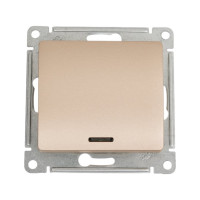 1-клавишный механизм выключателя Systeme Electric скрытой проводки Glossa 10А IP20 1а 10AX титан GSL000413