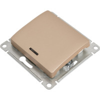 1-клавишный механизм выключателя Systeme Electric скрытой проводки Glossa 10А IP20 1а 10AX титан GSL000413