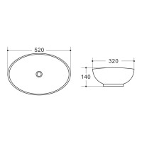 Керамическая накладная раковина BelBagno BB1147