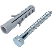 Набор для крепления ВИРТУОЗ дюбель 12х 60, шуруп 8х70 шестигранная головка, 4 шт. 00149