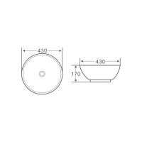 Керамическая накладная раковина BelBagno круглая BB1077