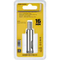 Коронка алмазная по керамограниту и керамике с центрирующим сверлом 16 мм Diamond Industrial DIDCSC016