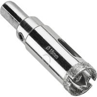 Коронка алмазная по керамограниту и керамике с центрирующим сверлом 18 мм Diamond Industrial DIDCSC018