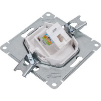 1-местный механизм телефонной розетки Systeme Electric скрытой проводки AtlasDesign RJ11 белый ATN000181