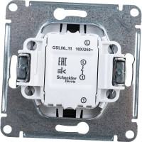1-клавишный механизм выключателя Systeme Electric скрытой проводки Glossa 10А IP20 1 10AX графит GSL001311