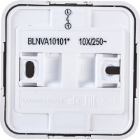 1-клавишный выключатель Systeme Electric открытой проводки Blanca 10А IP20 1 250В алюминий BLNVA101013