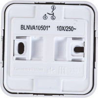 2-клавишный выключатель Systeme Electric открытой проводки Blanca 10А IP20 5 250В алюминий BLNVA105013