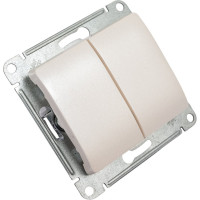 2-клавишный механизм выключателя Systeme Electric скрытой проводки Glossa 10А IP20 5 10AX перламутр GSL000651