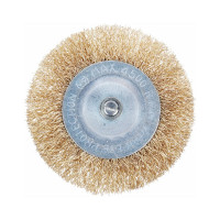 Щетка металлическая плоская со шпилькой 75 мм для дрели ЕРМАК 656-007