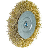 Щетка металлическая плоская со шпилькой 75 мм для дрели ЕРМАК 656-007