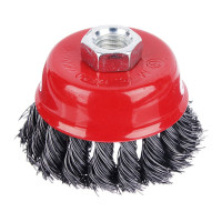 Щетка металлическая чашка (75 мм; М14; крученая проволока) для УШМ ЕРМАК 656-045