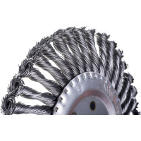 Щетка металлическая дисковая (200х22 мм; крученая проволока) для УШМ ЕРМАК 656-053