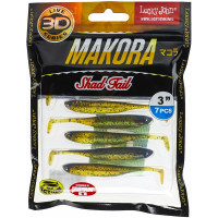Виброхвосты LUCKY JOHN LJ 3D Series MAKORA SHAD TAIL 3.0in, цвет 005, 7шт. 140406-005