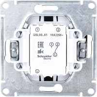 1-клавишный механизм переключателя Systeme Electric скрытой проводки Glossa 10А IP20 6а 10AX антрацит GSL000761