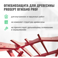 Огнебиозащита для древесины PROSEPT ОГНЕБИО PROF 2-ая группа 10 л 006-10к