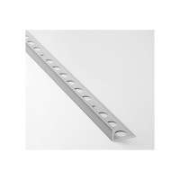 Профиль окантовочный L-образный алюминиевый ЛУКА 10 мм, 2,7 м, 5 шт, Серебро УТ000021235