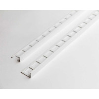 Профиль для плитки ЛУКА алюминиевый окантовочный, 9 мм, 2.7 м, анодированный, серебро УТ000012910