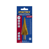 Сверло ступенчатое спиральное с кобальтовым покрытием по металлу (4-30 мм; шаг 2 мм; 3-х гран.хвост.10 мм) ПРАКТИКА 793-770