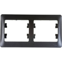 2-местная горизонтальная рамка Systeme Electric Glossa графит GSL001302