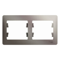 2-местная горизонтальная рамка Systeme Electric Glossa платина GSL001202