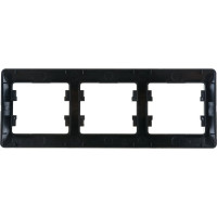 3-местная горизонтальная рамка Systeme Electric Glossa графит GSL001303