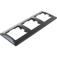 3-местная горизонтальная рамка Systeme Electric Glossa графит GSL001303