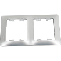 2-местная рамка Systeme Electric Glossa вертикальная алюминий GSL000306