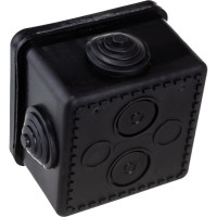 Распаечная коробка УРАЛ ПАК открытой проводки 65х65х50мм черная IP54 КО-51010065-045