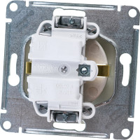 1-местный механизм розетки Systeme Electric скрытой проводки Glossa 16А IP20 250В с заземлением платина GSL001243