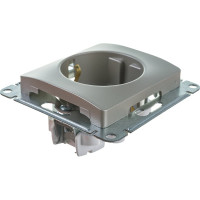 1-местный механизм розетки Systeme Electric скрытой проводки Glossa 16А IP20 250В с заземлением платина GSL001243