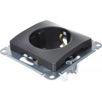 1-местный механизм розетки Systeme Electric скрытой проводки Glossa 16А IP20 250В с заземлением графит GSL001343