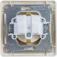 1-местная розетка Systeme Electric скрытой проводки Glossa 16А IP20 с заземлением в сборе титан GSL000442