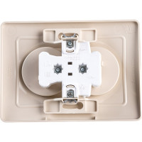 2-местная розетка Systeme Electric скрытой проводки Blanca 16А IP20 250В без заземления без защитных шторок бежевый BLNRS000027