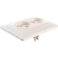 2-местная розетка Systeme Electric скрытой проводки Blanca 16А IP20 250В без заземления без защитных шторок бежевый BLNRS000027