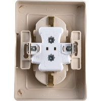 2-местная розетка Systeme Electric скрытой проводки Blanca 16А IP20 250В с заземлением без защитных шторок бежевый BLNRS001027