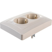 2-местная розетка Systeme Electric скрытой проводки Blanca 16А IP20 250В с заземлением без защитных шторок бежевый BLNRS001027